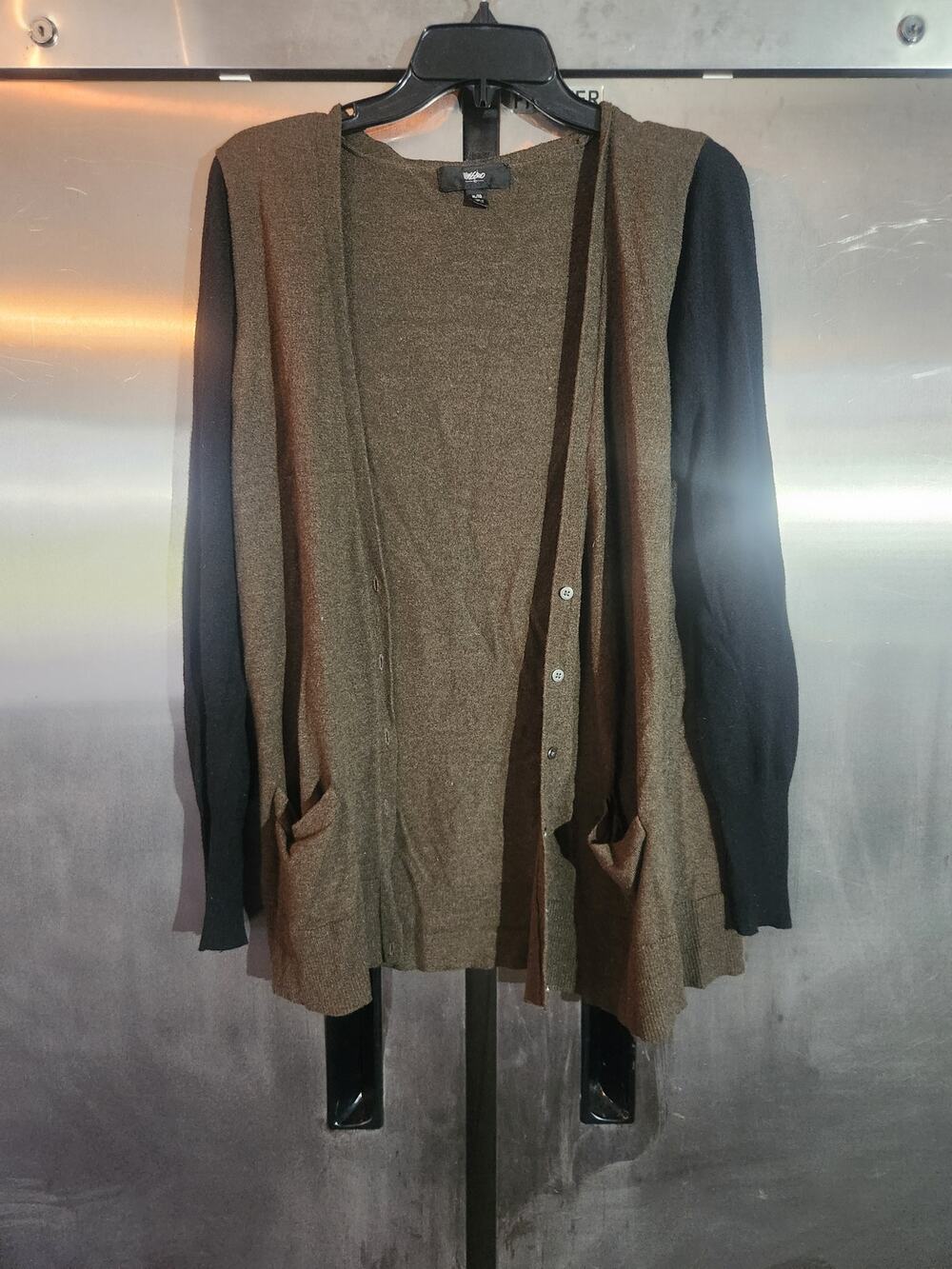 Mossimo Olive Black Colorblock Button Front Cardigan Size XL Only 1 in stock